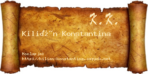 Kilián Konstantina névjegykártya